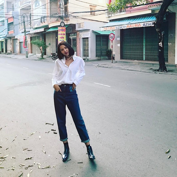 Thanh lịch sơ mi trắng