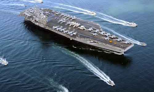 Siêu tàu sân bay USS Ronald Reagan của hải quân Mỹ tuần tra biển đông