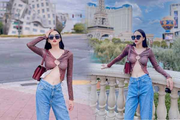 Hoa hậu Hương Giang thả dáng khoe thần thái ngút ngàn tại trời Tây