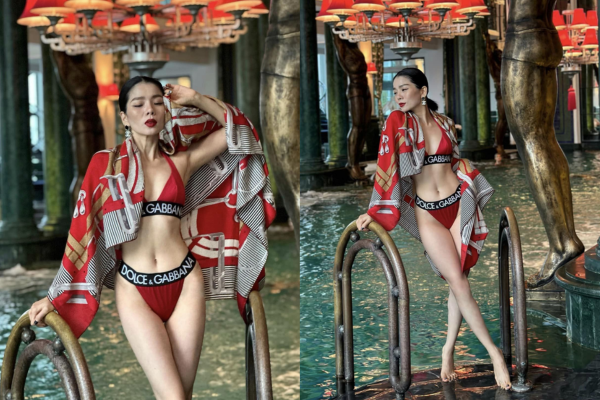 Lệ Quyên thả dáng ‘đốt mắt’ khán giả trong bộ bikini nổi bật