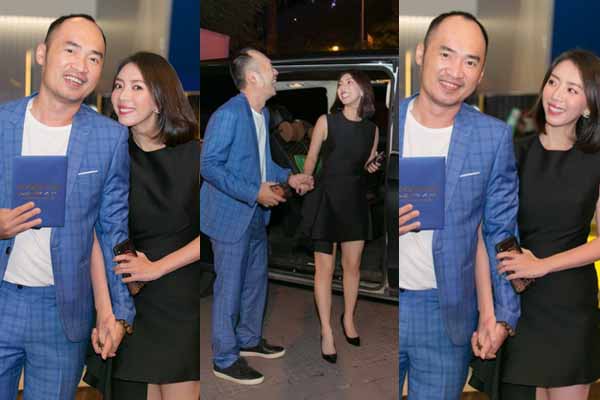 Tiến Luật phì cười khi Thu Trang nũng nịu ở rạp phim