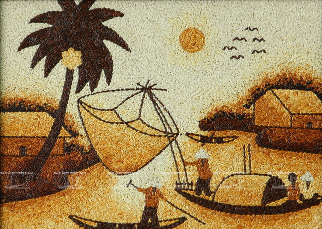 Tranh gạo nơi ẩn chứa tinh thần Việt