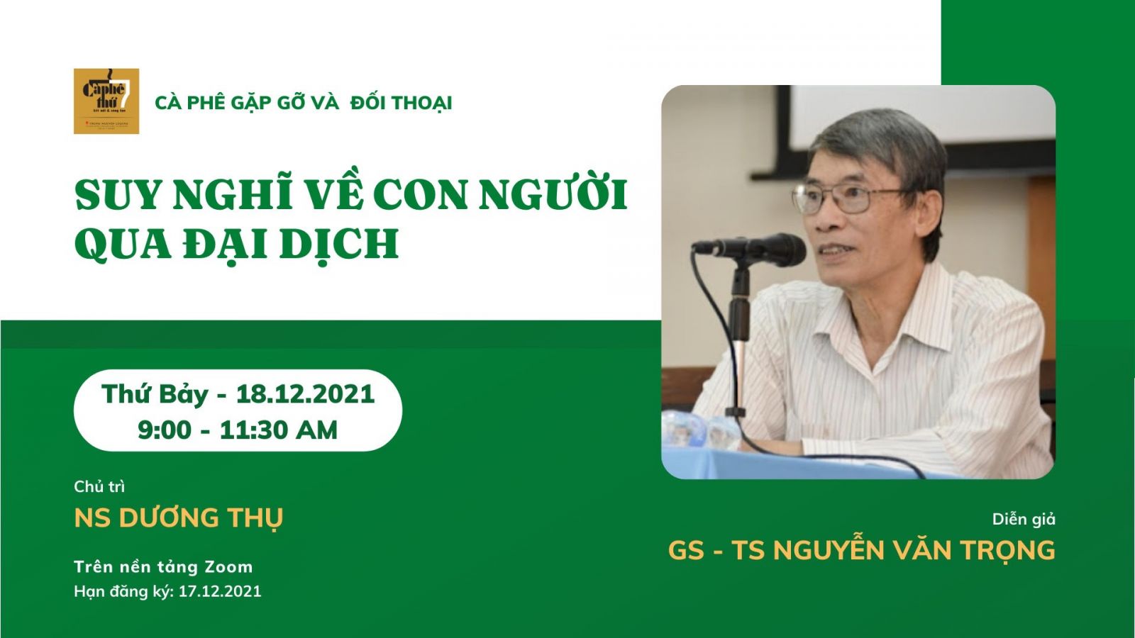 Cà phê đối thoại:  Suy nghĩ về con người trong đại dịch