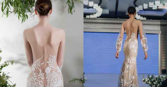 Váy cưới trong suốt ngày càng được ưa chuộng