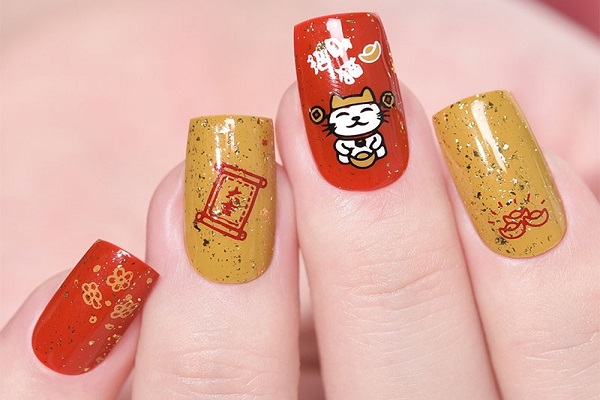 Những mẫu nail dẫn đầu xu hướng Tết Quý Mão 2023