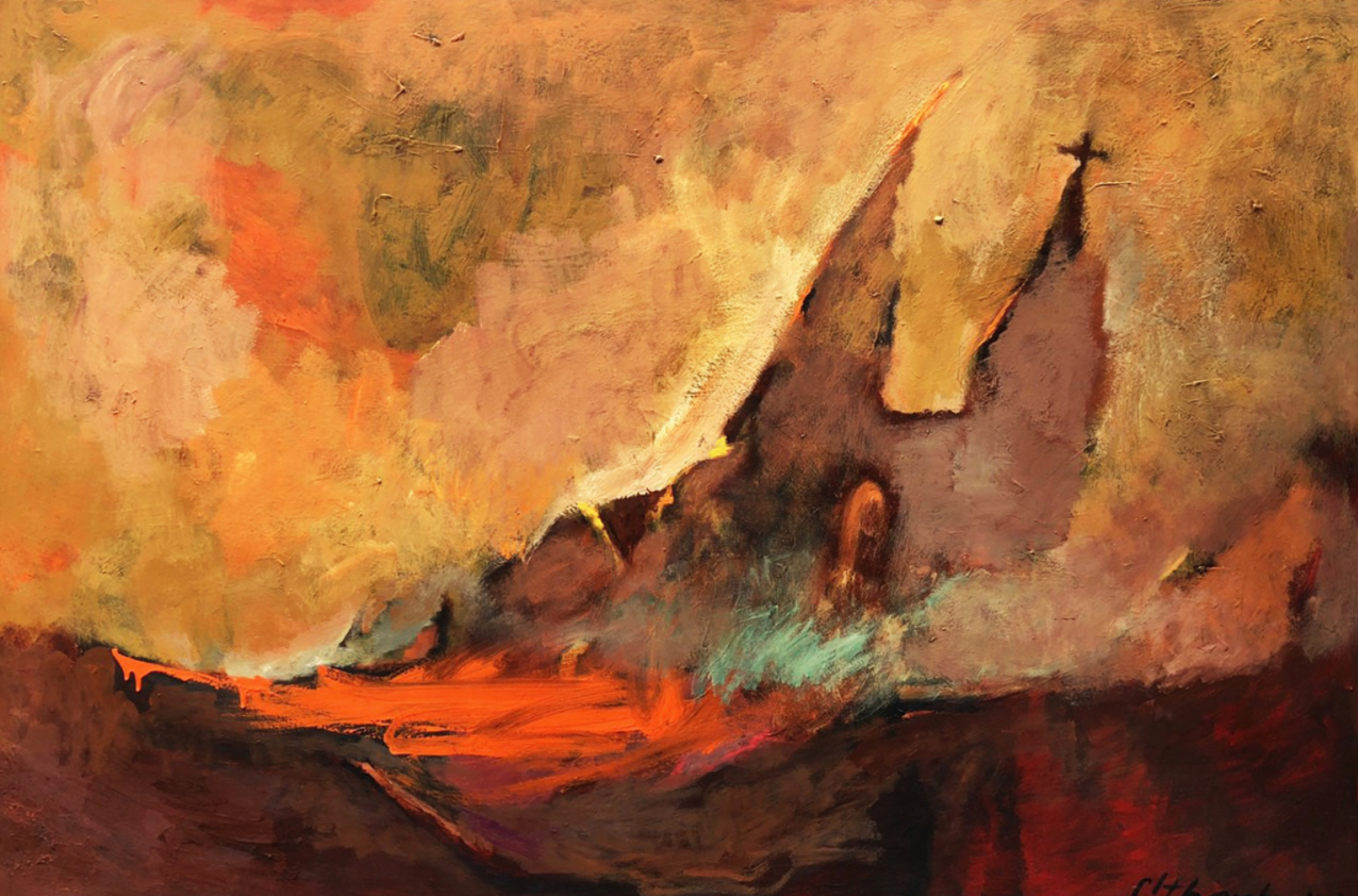 Một tác phẩm của họa sĩ Nguyễn Chí Thanh  ẢNH: LÝ ĐỢI CUNG CẤP